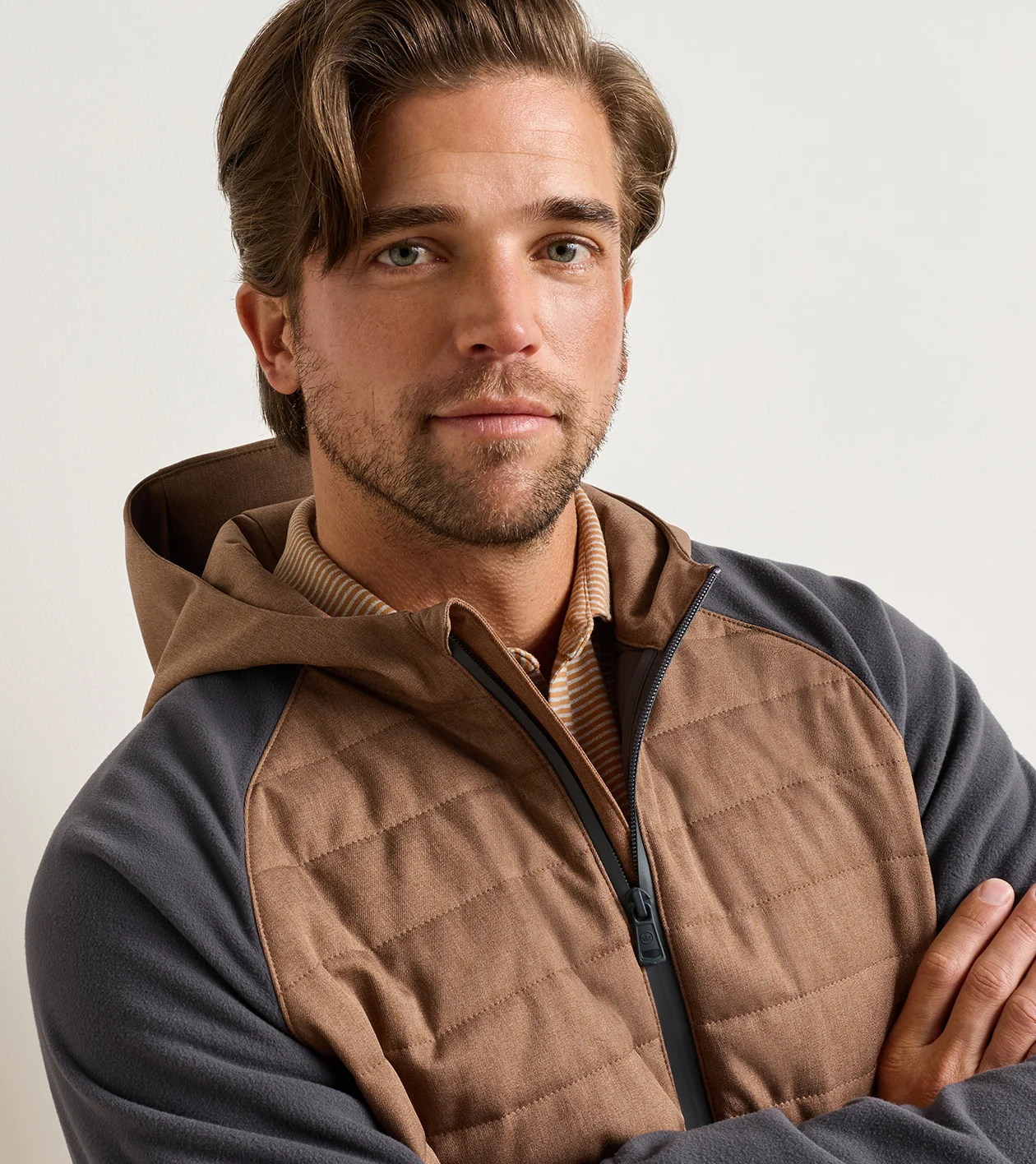 Parks Hybrid Hoodie Jacket in Dark Amber - Alternate Image 5