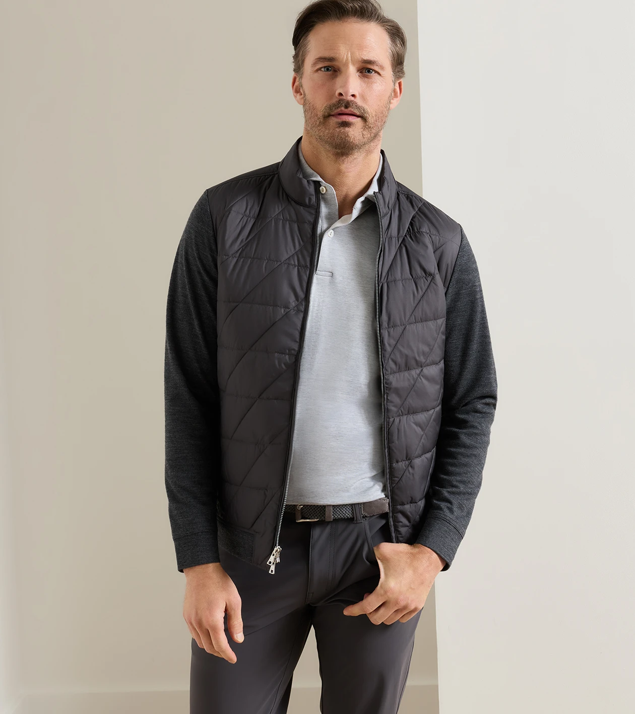 Walker Hybrid Jacket in IRIDIUM - Alternate Image 1