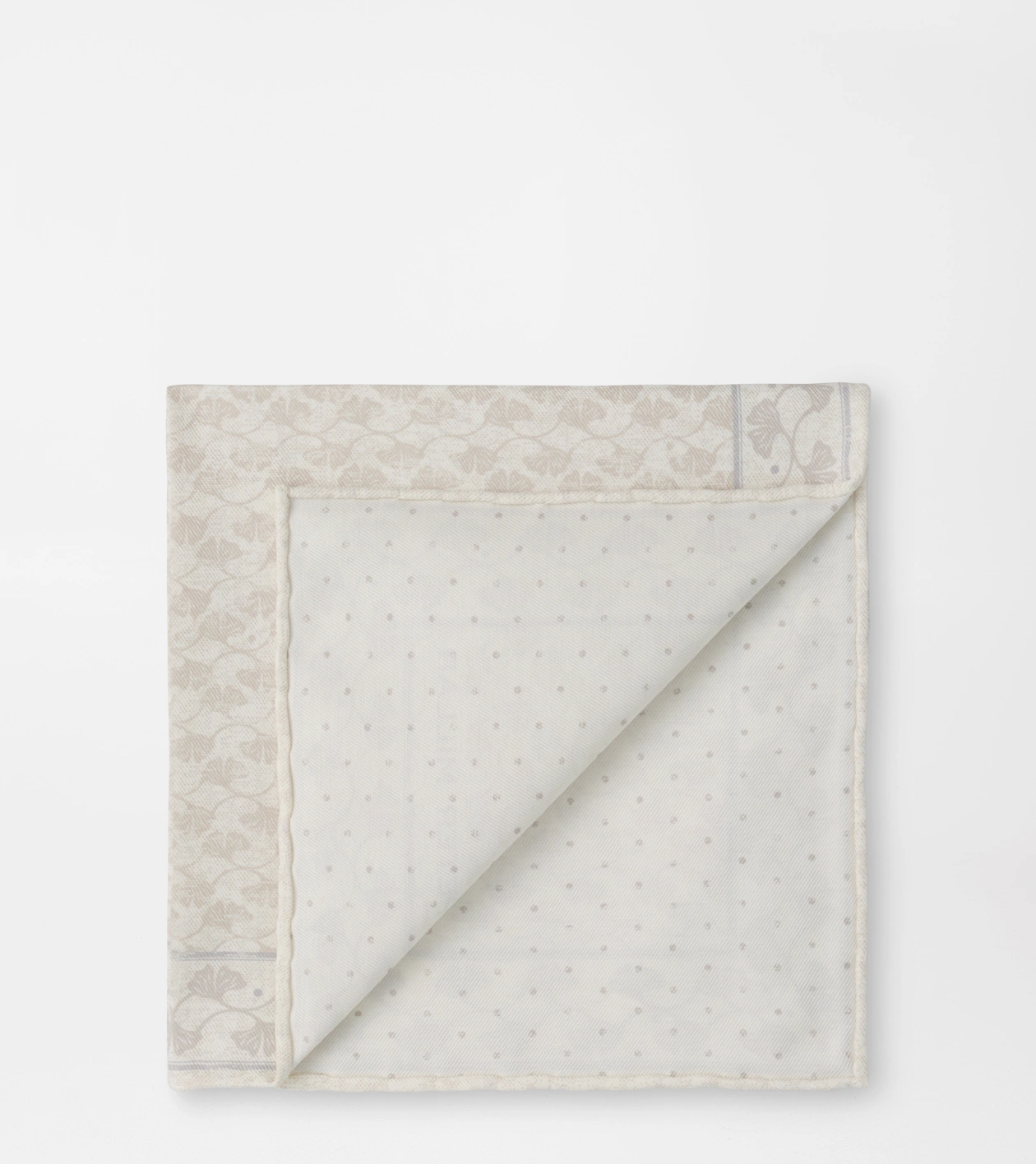 Ginkgo Leaf Pocket Square in Almond - Alternate Image 2