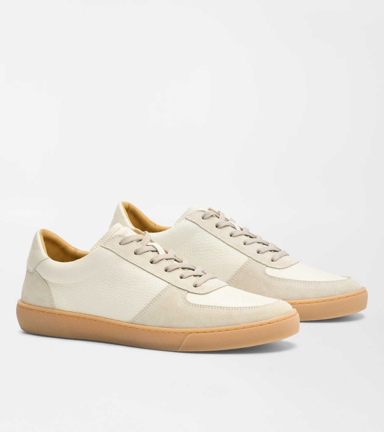 Odyssey Deerskin and Suede Sneaker in Ivory - Alternate Image 3