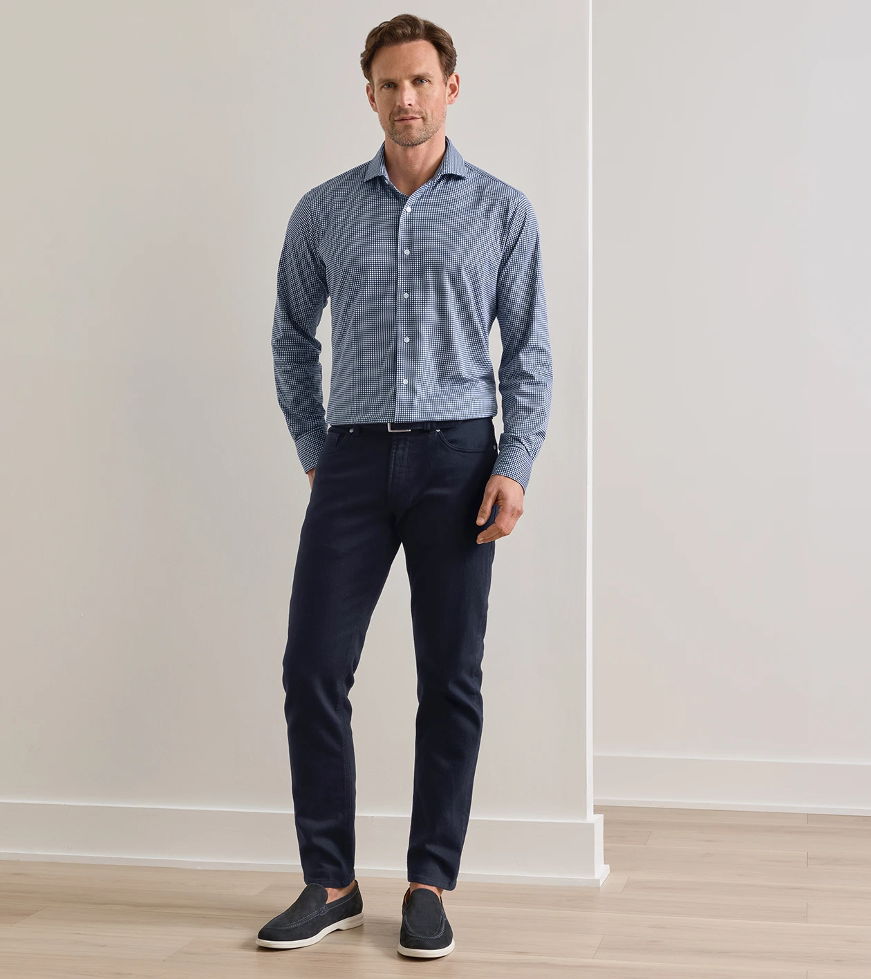 Fairfield Garment Dyed Denim in Navy - Alternate Image 1
