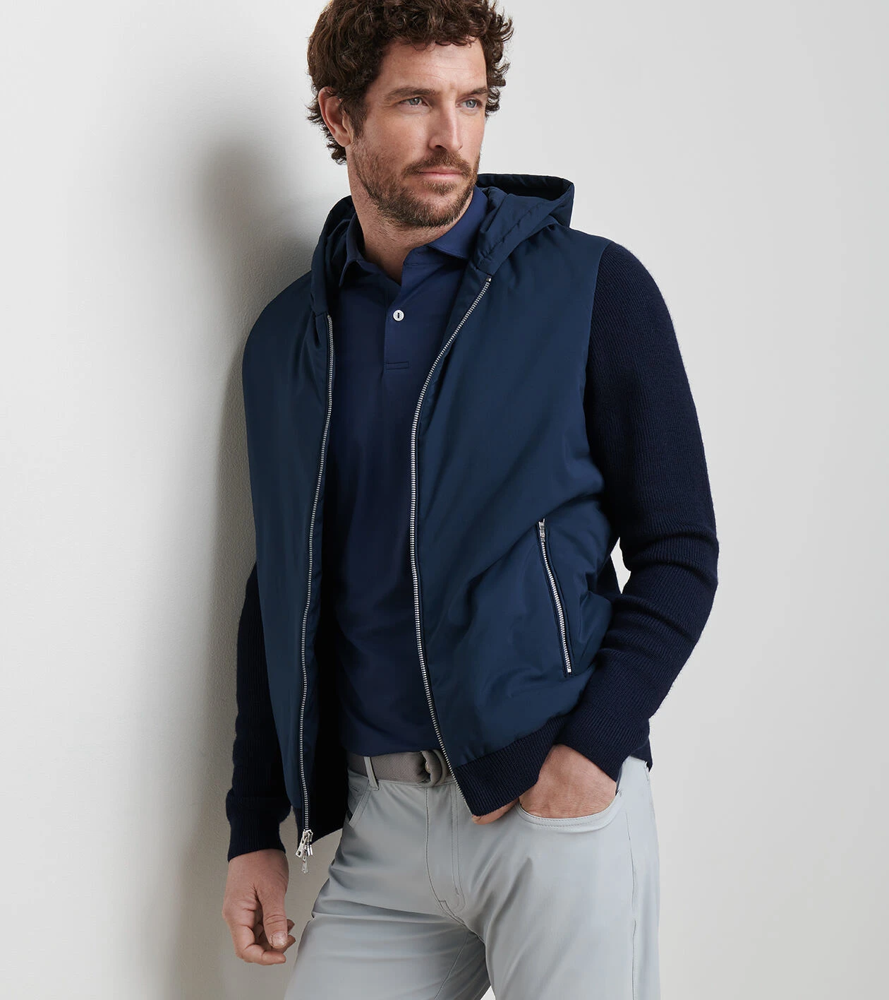 Holdridge Hybrid Full-Zip Hoodie Sweater - Alternate Image 1
