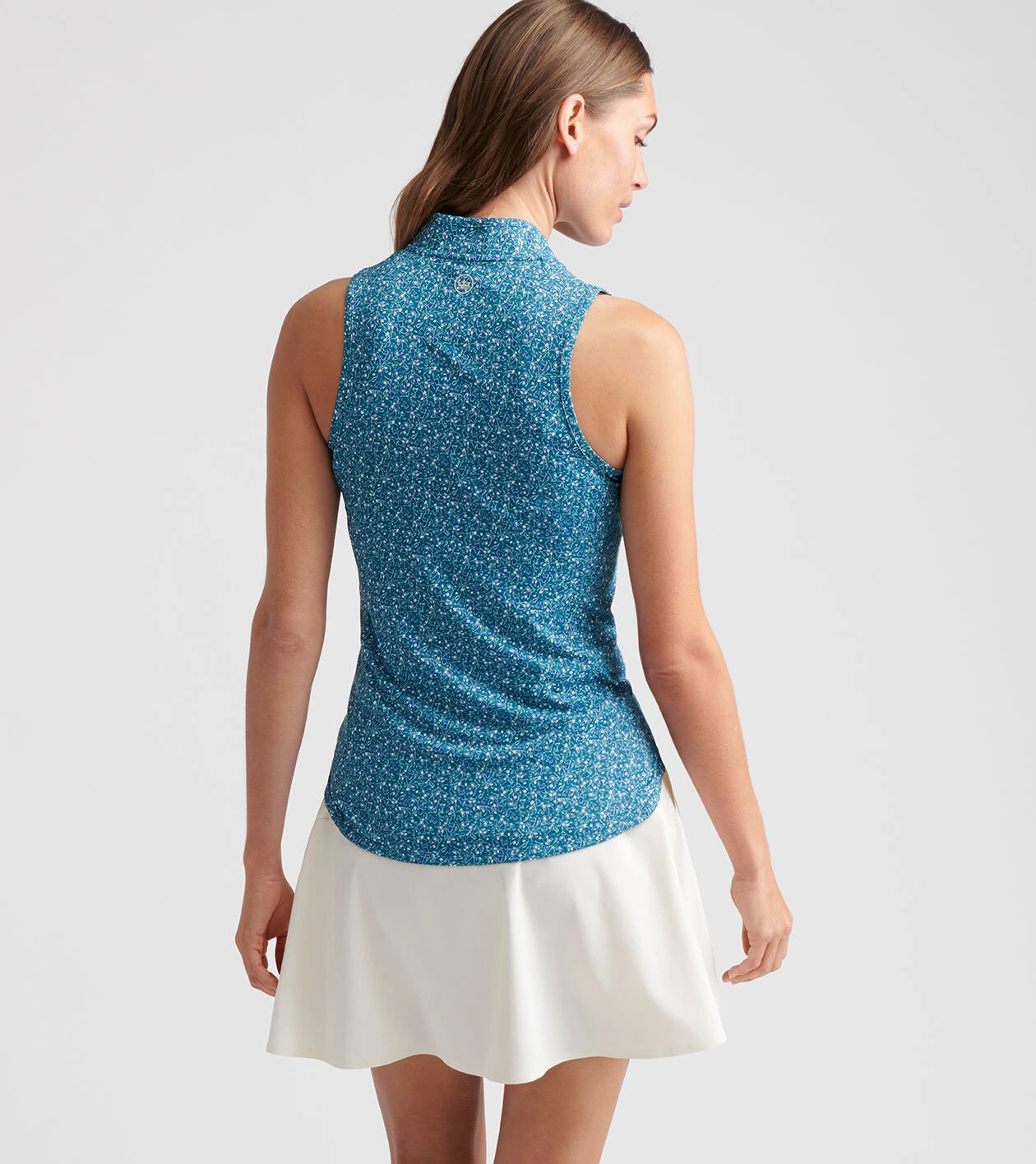 Shirley Garden Soir&eacute;e Sleeveless Zip Polo - Alternate Image 2
