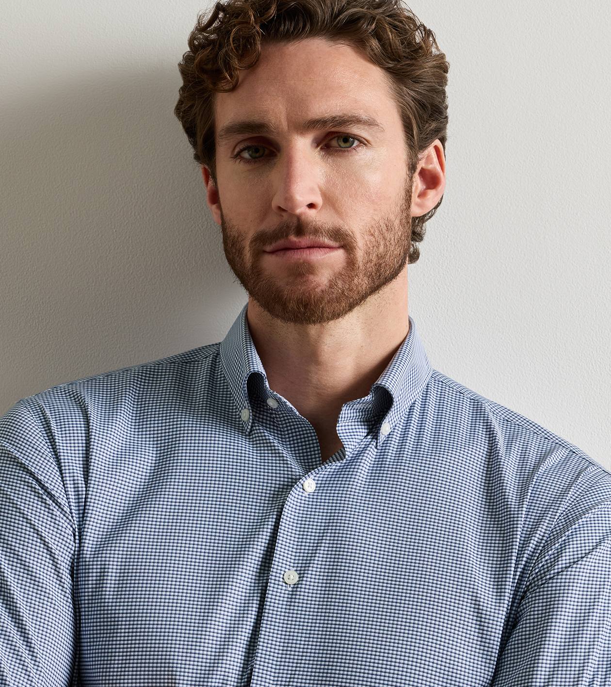 Leo Performance Twill Sport Shirt in Navy - Alternate Image 3