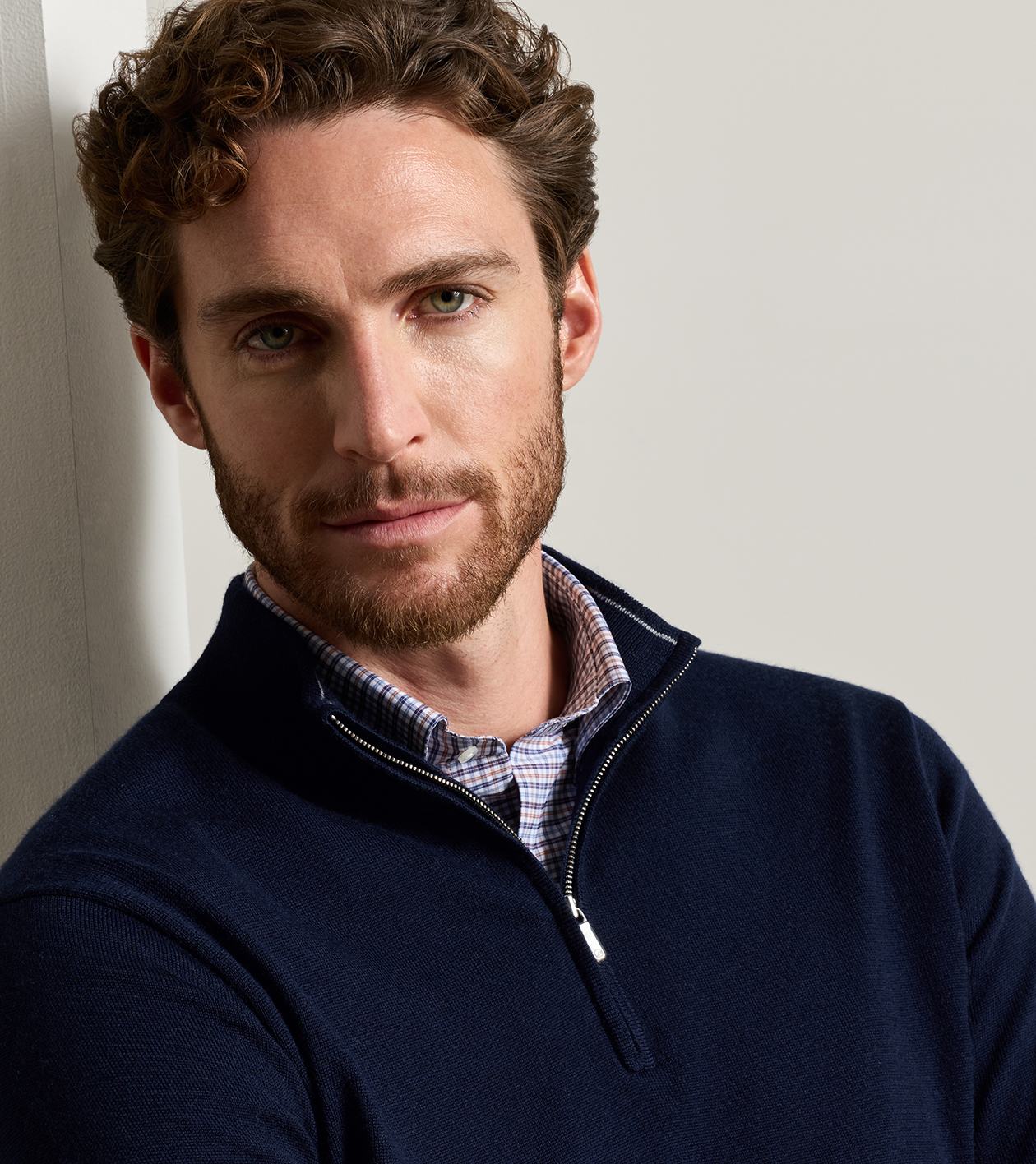 Autumn Crest Quarter-Zip in Navy - Alternate Image 3