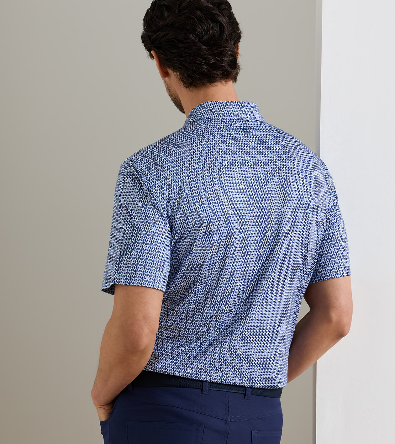 On The Half Shell Performance Jersey Polo in White - Alternate Image 2