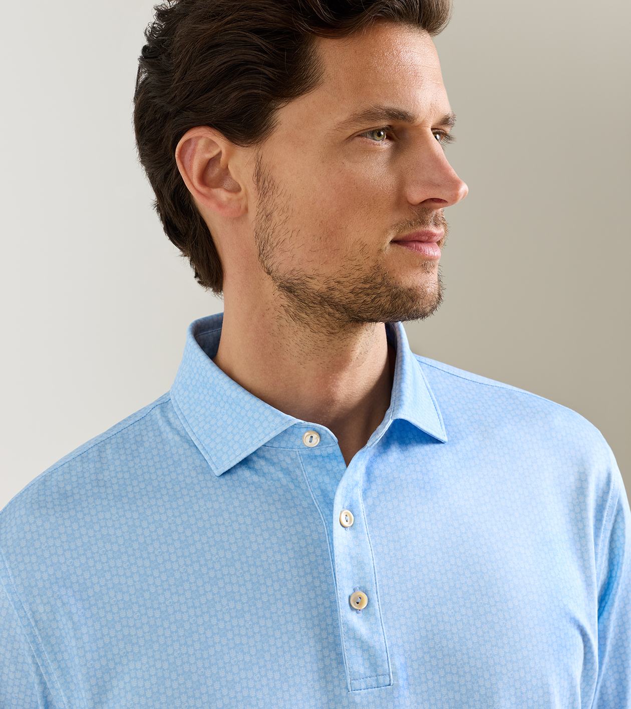 25th Anniversary Performance Jersey Polo in Cottage Blue - Alternate Image 4