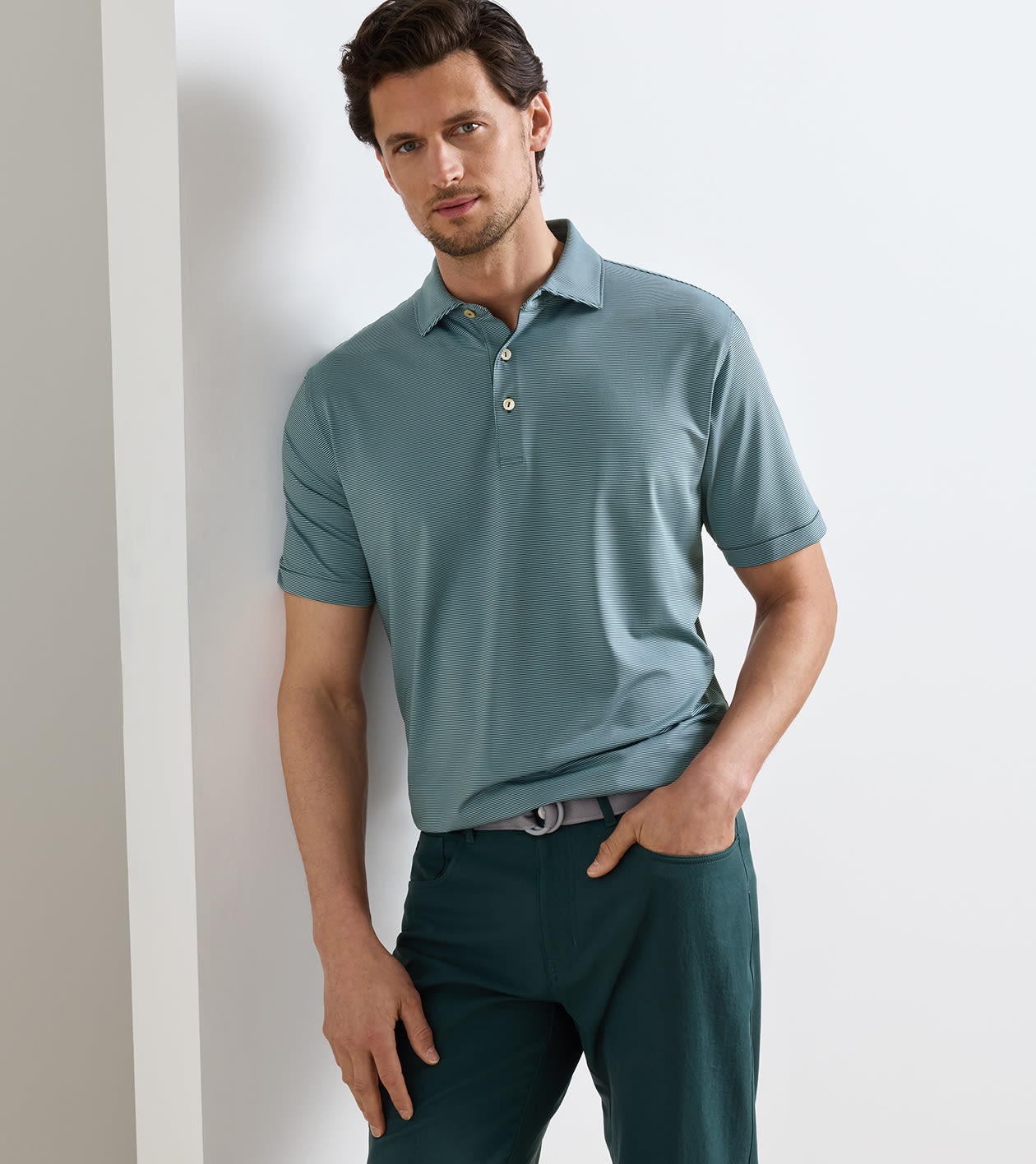 Jubilee Performance Jersey Polo in PINE BROOK - Alternate Image 1