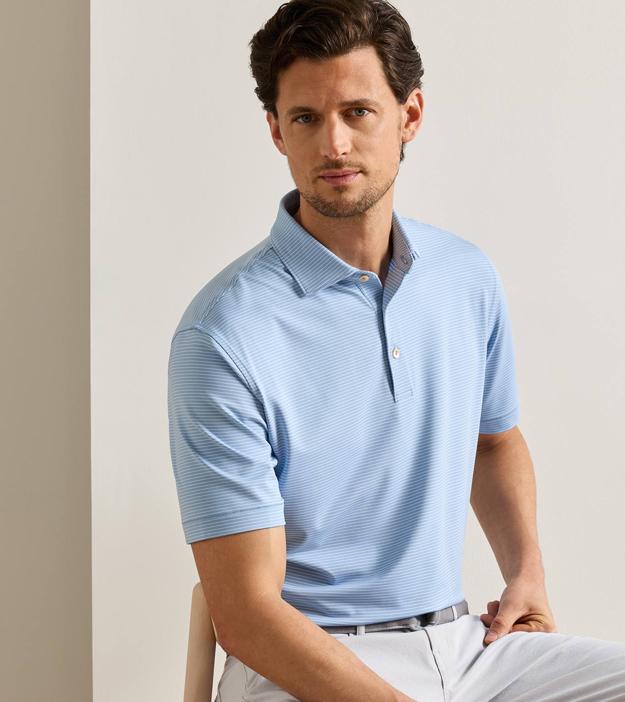 Wade Performance Jersey Polo in LAKESIDE - Alternate Image 1