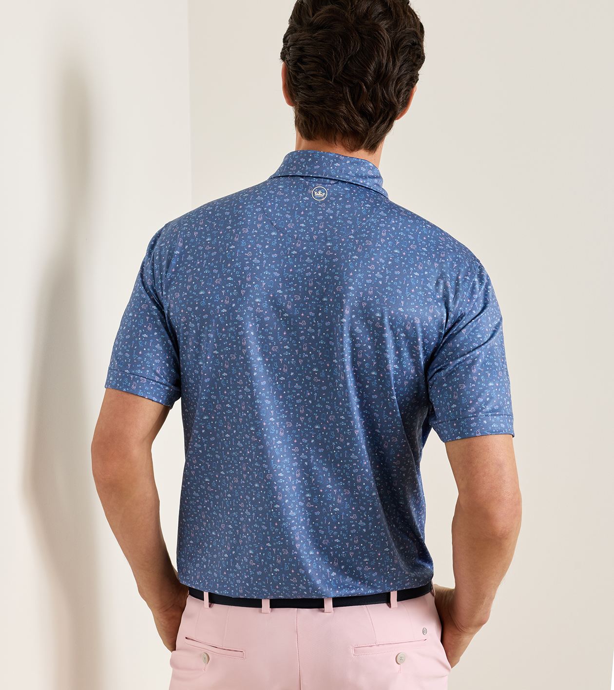 Ridge Performance Jersey Polo in BALI BLUE - Alternate Image 2