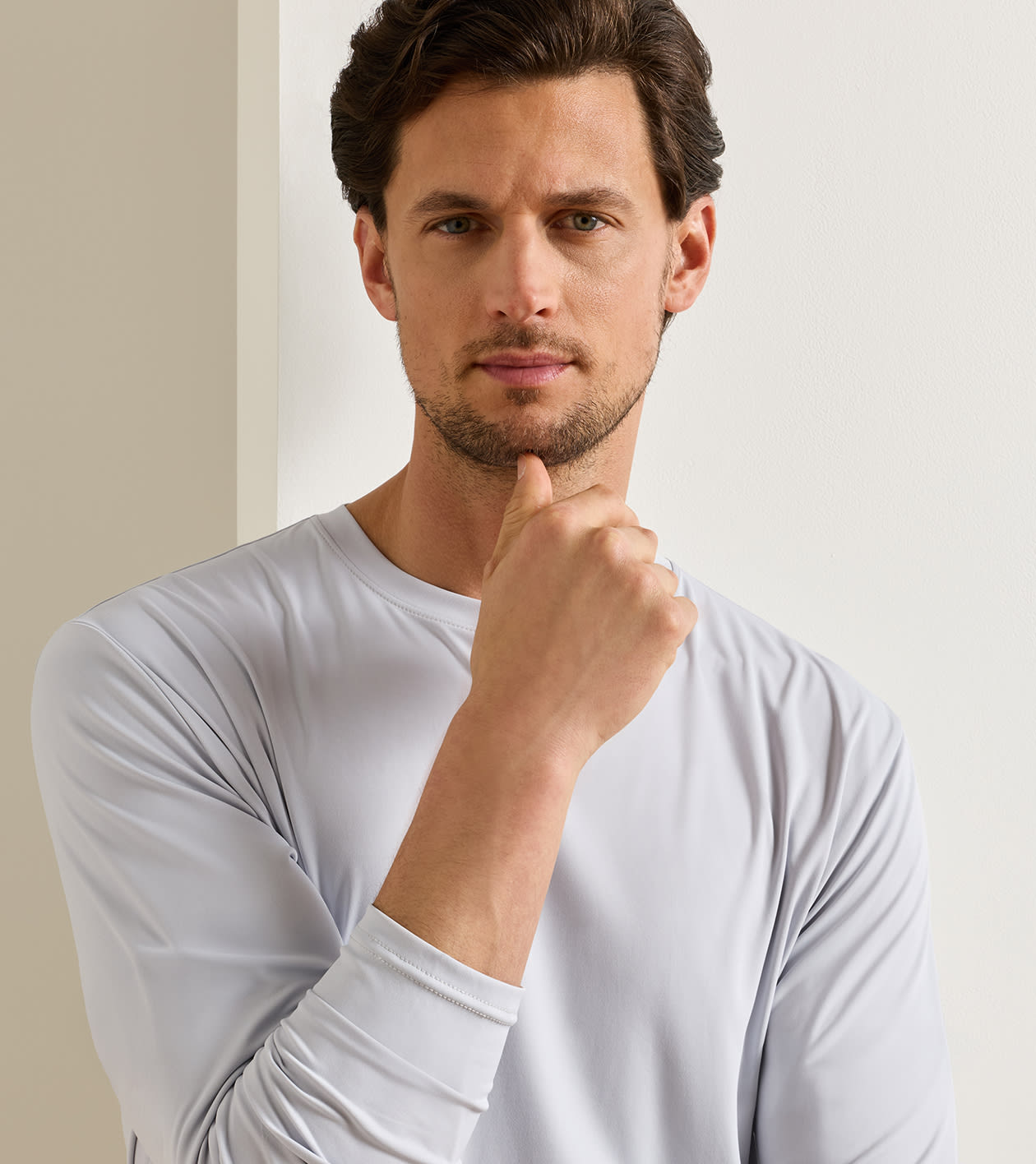 Featherweight Long-Sleeve Performance Sun Shirt in British Grey - Alternate Image 3