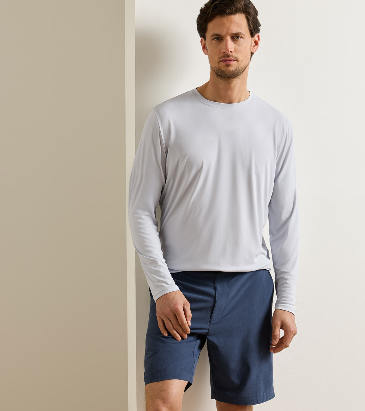 Featherweight Long-Sleeve Performance Sun Shirt in British Grey - Alternate Image 1