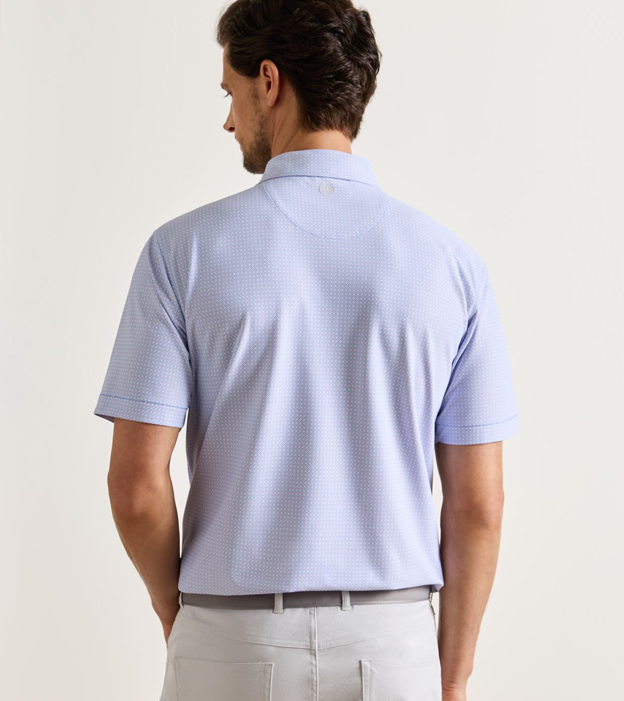 Mosaic Performance Mesh Polo in Estate Blue - Alternate Image 2
