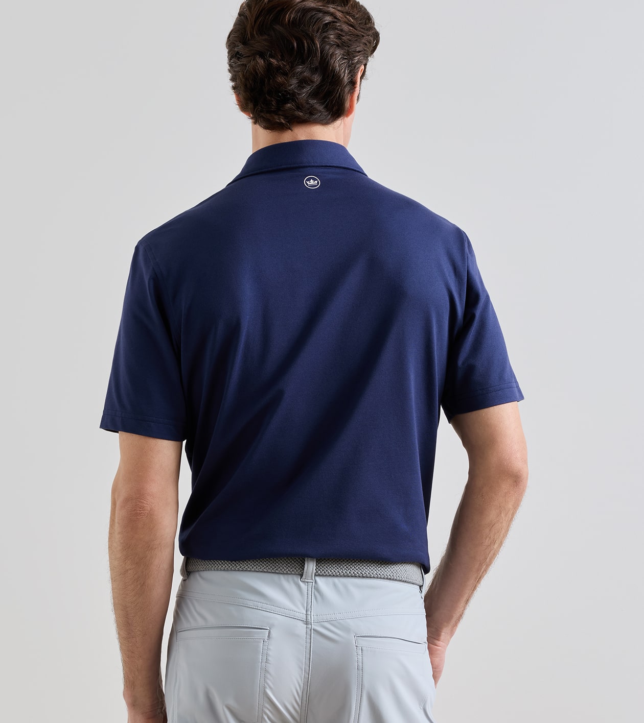 Albatross Cotton-Blend Piqu&eacute; Polo in Navy - Alternate Image 2