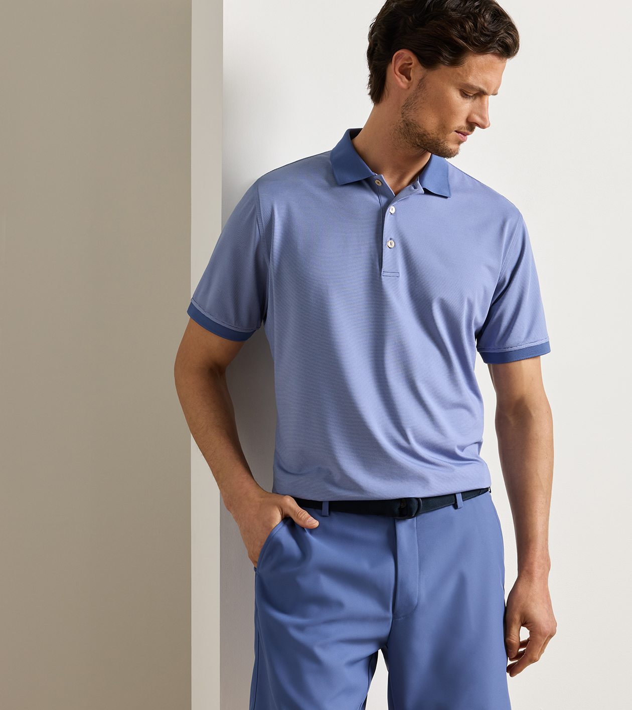 Holden Performance Jersey Polo in BALI BLUE - Alternate Image 1