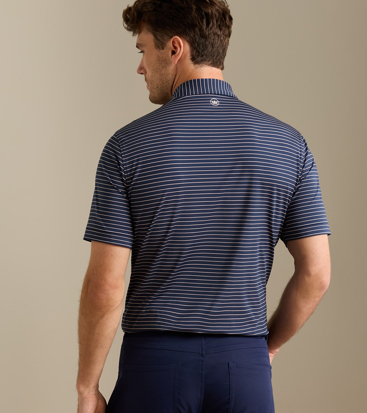 Oaks Performance Jersey Polo in Navy - Alternate Image 2