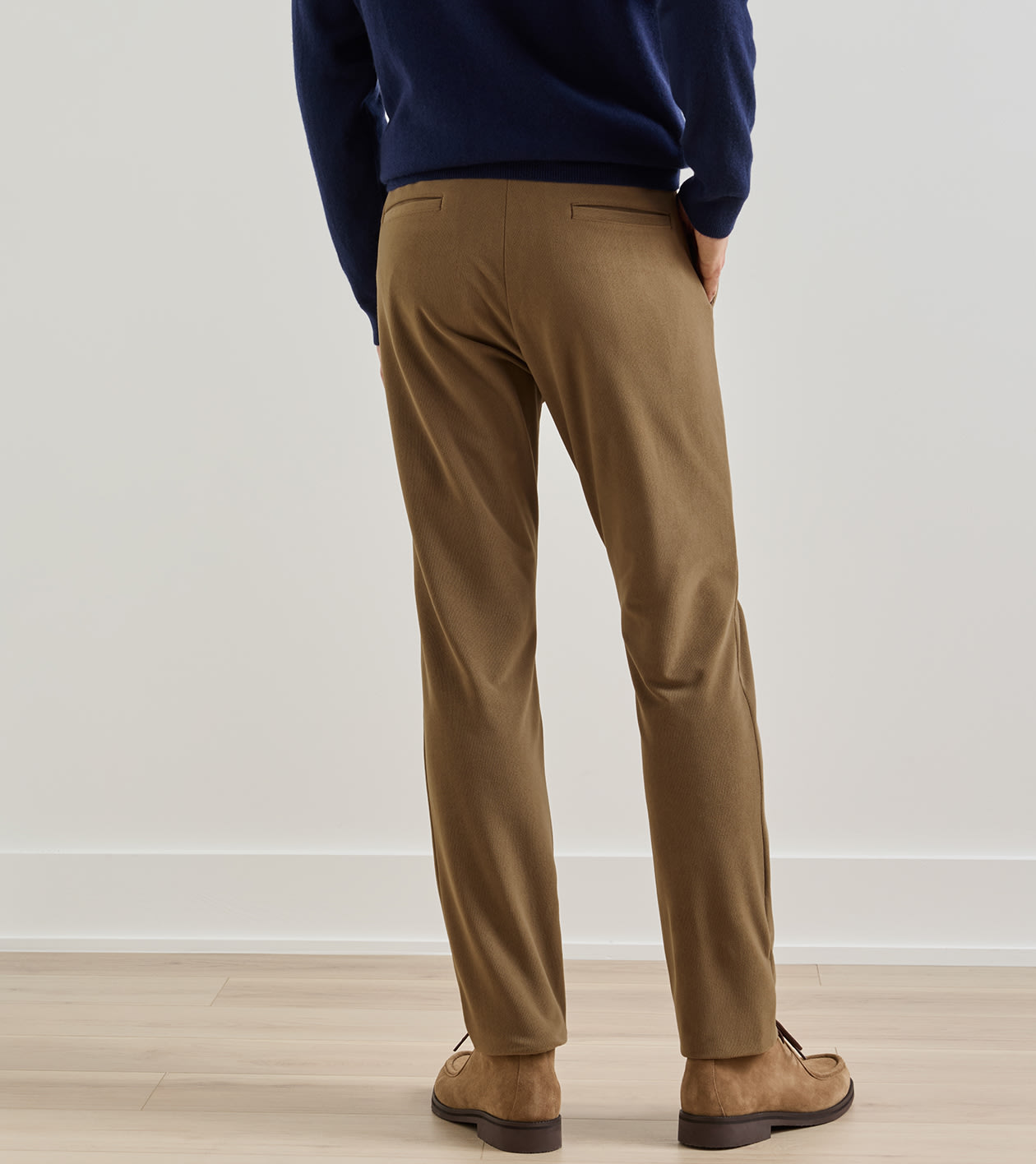 Bingham Corduroy Performance Trouser in LIGHT MOCHA - Alternate Image 2