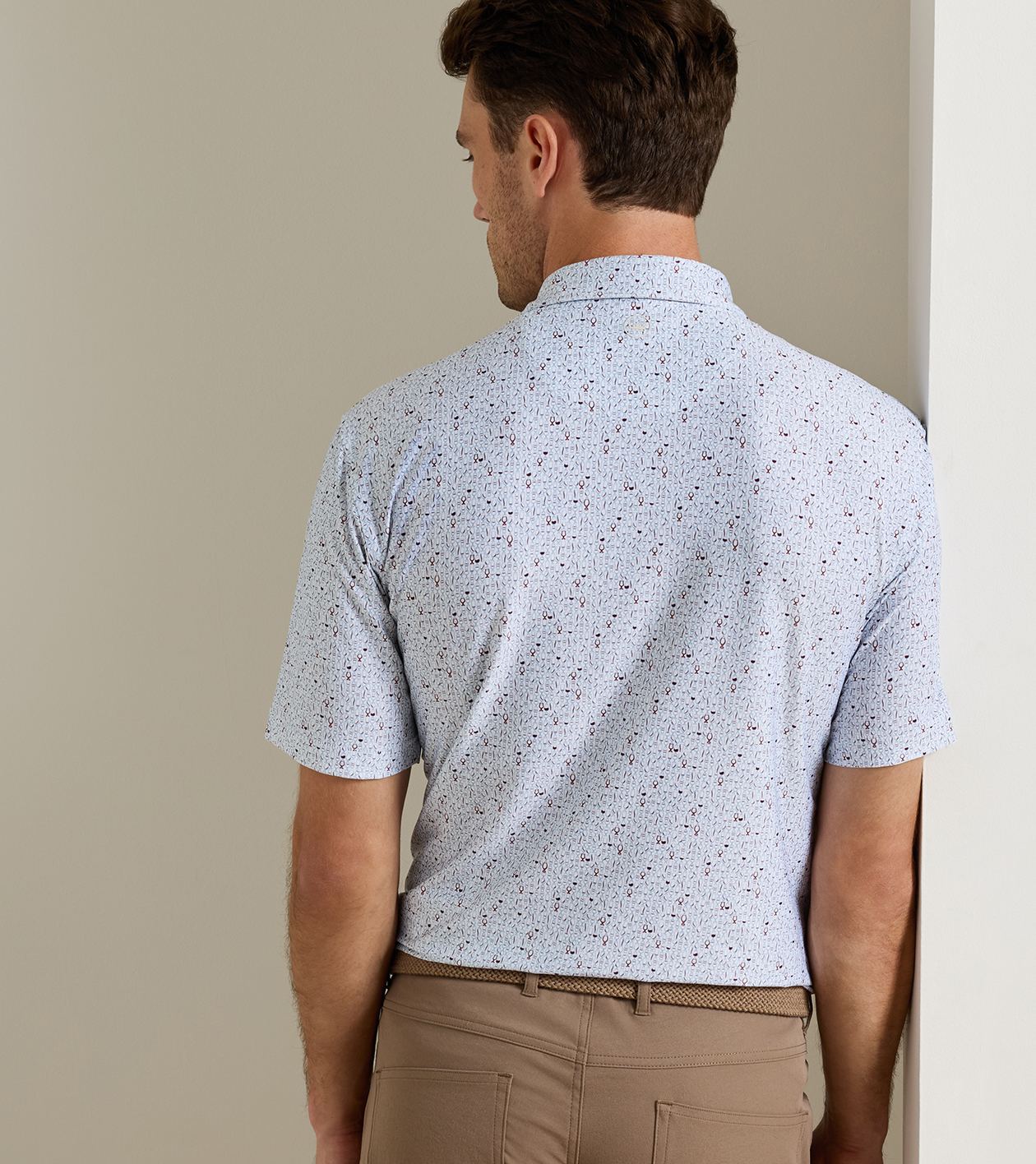 Glassware Performance Jersey Polo in White - Alternate Image 2