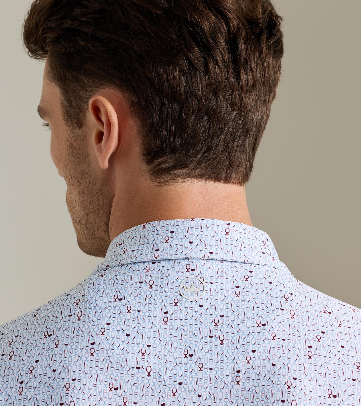 Glassware Performance Jersey Polo in White - Alternate Image 3