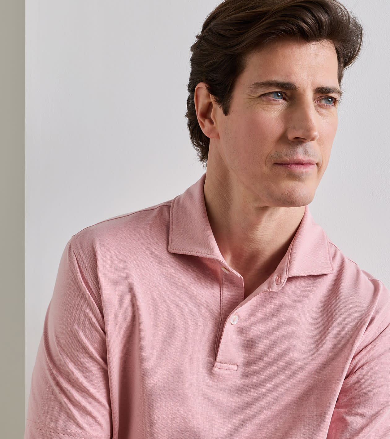 Albatross Cotton-Blend Piqu&eacute; Polo in MELROSE PINK - Alternate Image 4