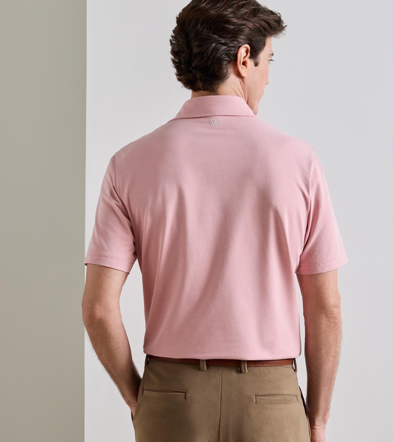 Albatross Cotton-Blend Piqu&eacute; Polo in MELROSE PINK - Alternate Image 2