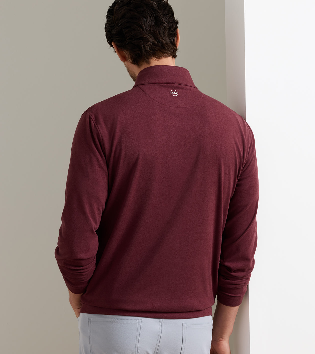 Ardent Air Performance Quarter-Zip in Bordeaux - Alternate Image 2