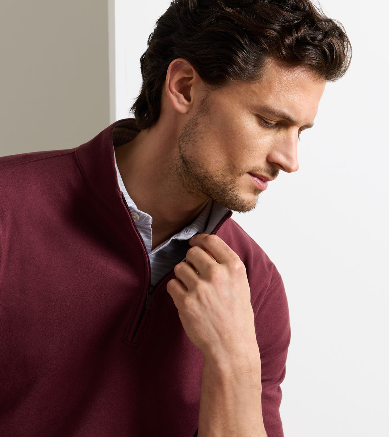 Ardent Air Performance Quarter-Zip in Bordeaux - Alternate Image 4