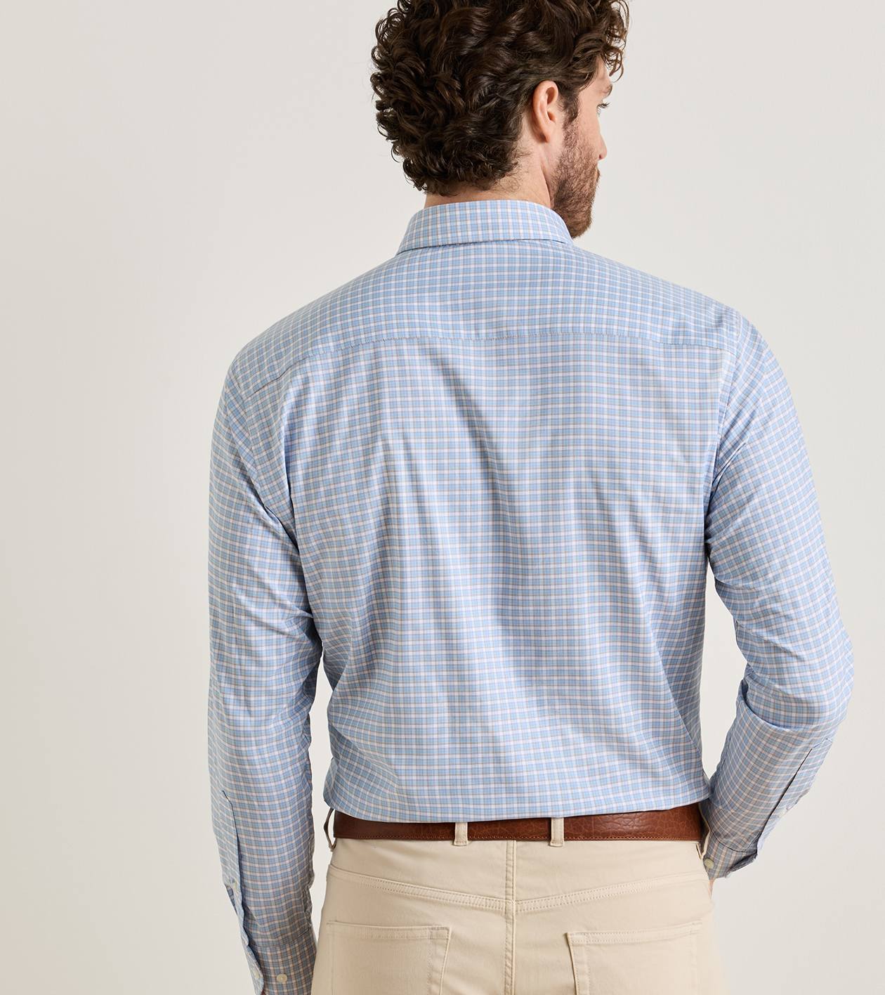 Charles Performance Twill Sport Shirt in Cottage Blue - Alternate Image 2