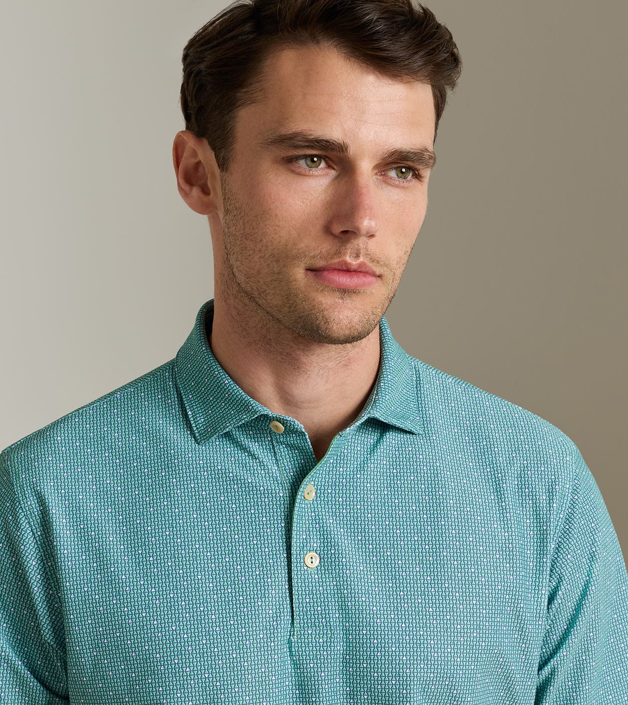 Dirty Martini Performance Mesh Polo in FRESH MINT - Alternate Image 4
