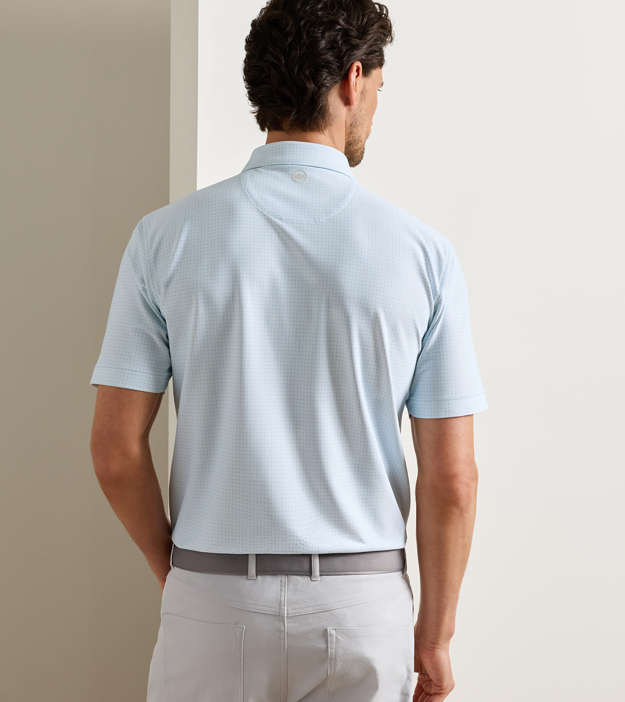 Mosaic Performance Mesh Polo in PALE BLUE - Alternate Image 2
