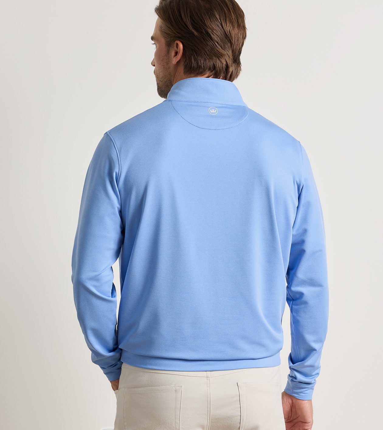Perth M&eacute;lange Performance Quarter-Zip in Estate Blue - Alternate Image 2