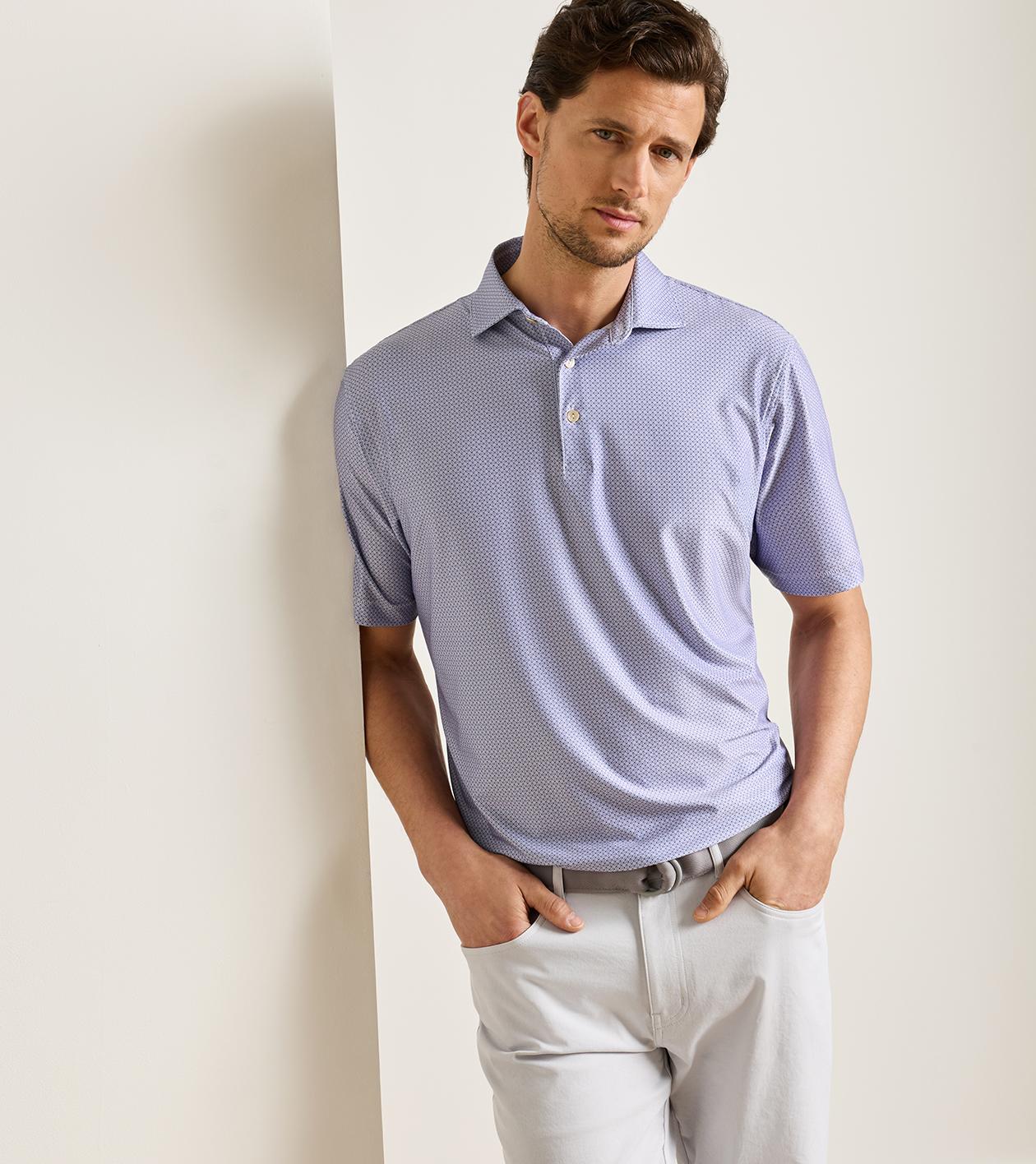 Rambla Performance Jersey Polo in GARDEN VIOLET - Alternate Image 1