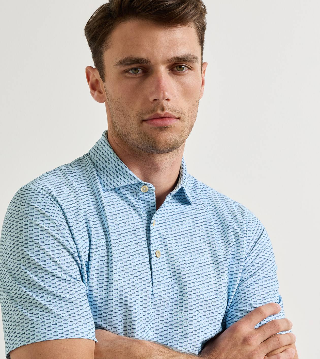 Duck Season Performance Mesh Polo in PALE BLUE - Alternate Image 4