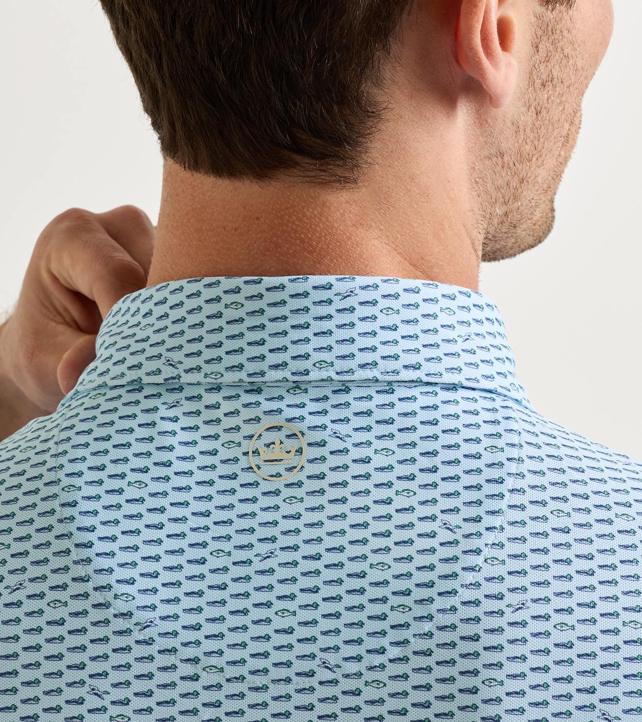 Duck Season Performance Mesh Polo in PALE BLUE - Alternate Image 3