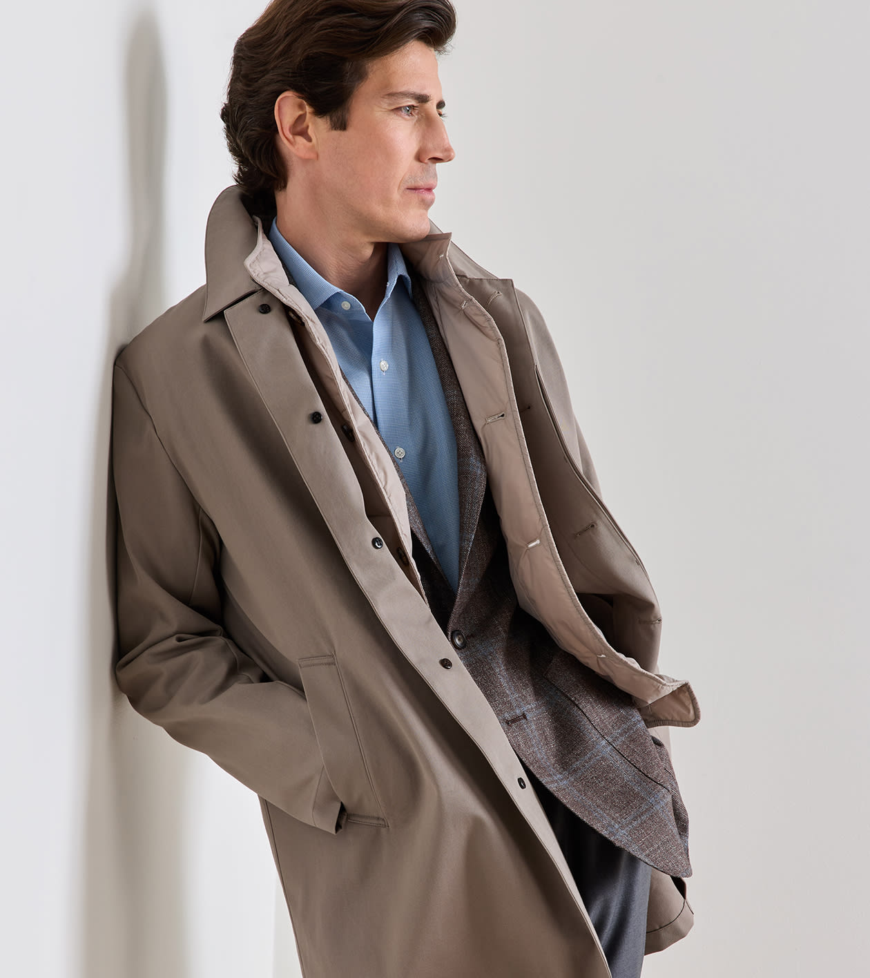 Arden Windowpane Blazer in ASH BROWN - Alternate Image 6