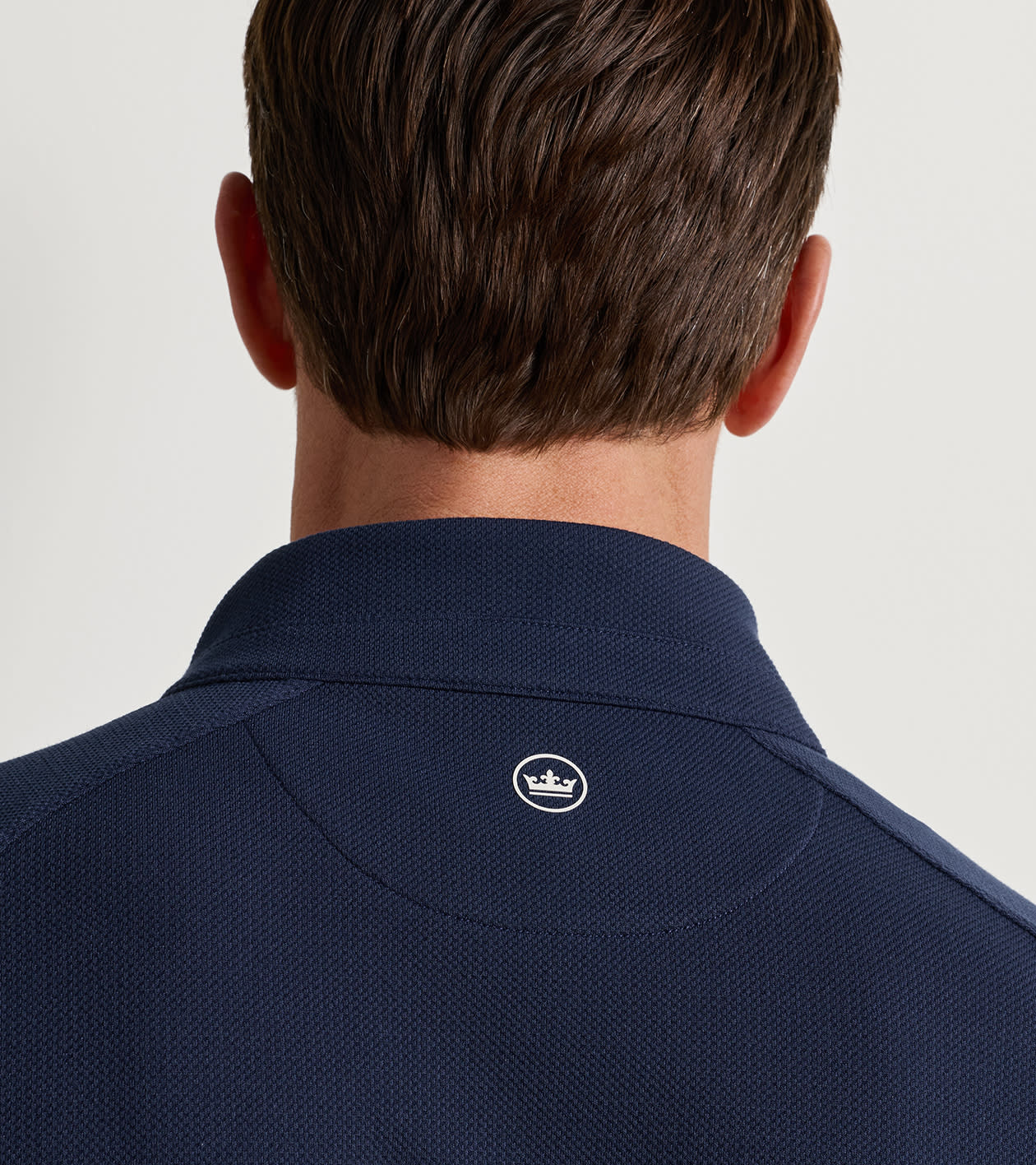 Cradle Piqu&eacute; Performance Quarter-Zip in Navy - Alternate Image 3