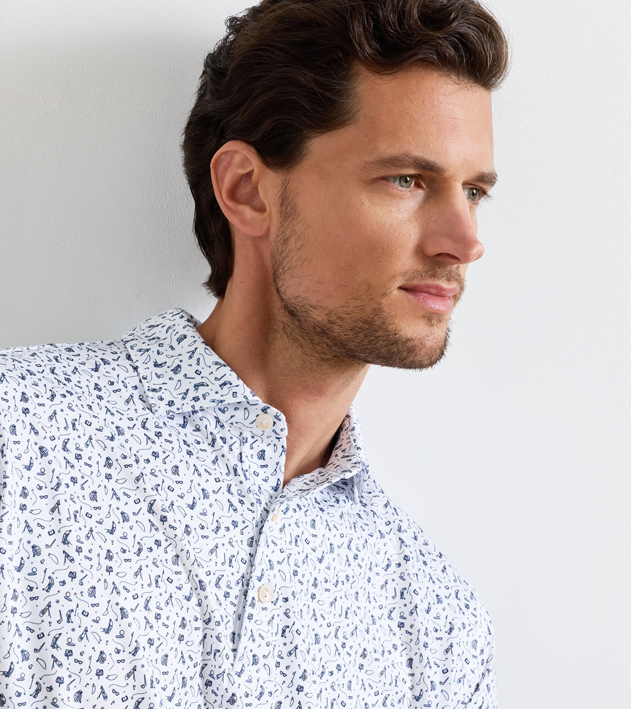 Read The Putt Performance Jersey Polo in White - Alternate Image 4