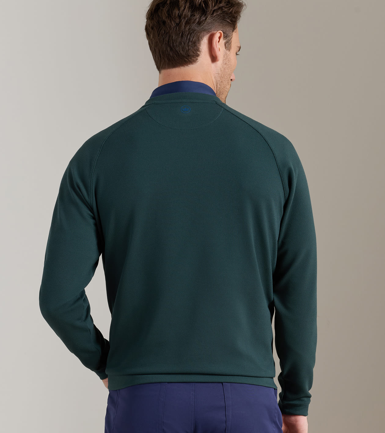 Cradle Piqu&eacute; Performance Crewneck in PINE BROOK - Alternate Image 2
