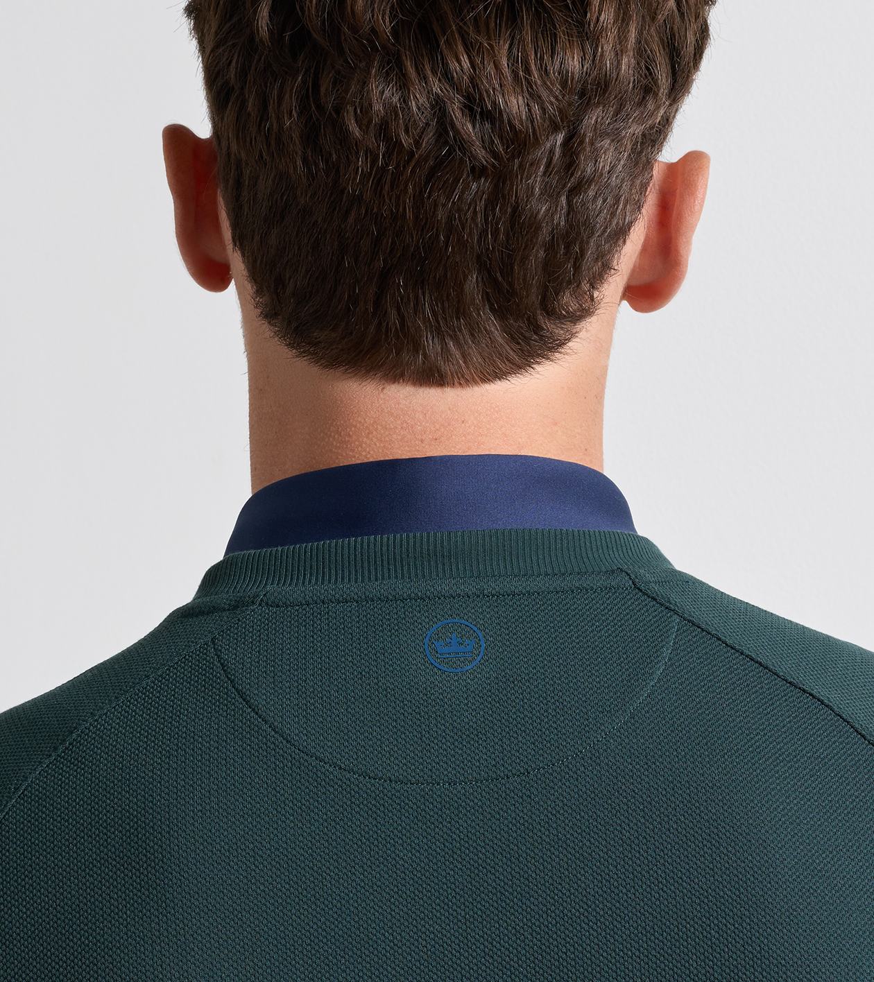 Cradle Piqu&eacute; Performance Crewneck in PINE BROOK - Alternate Image 3