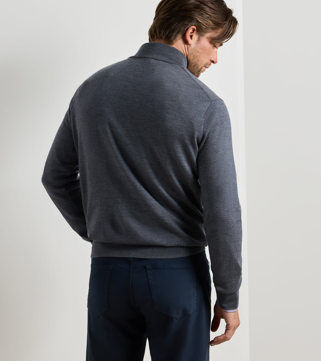 Autumn Crest Quarter-Zip in Charcoal - Alternate Image 2