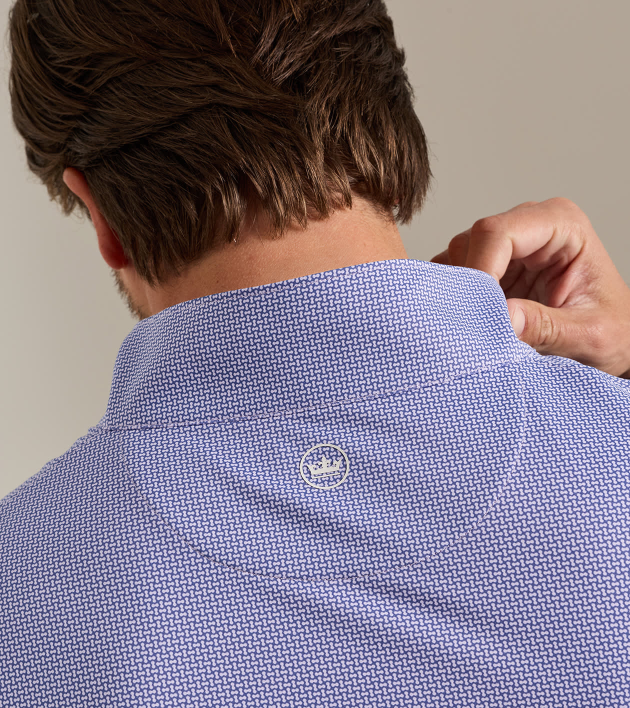 Perth Basketweave Performance Quarter-Zip in GARDEN VIOLET - Alternate Image 3