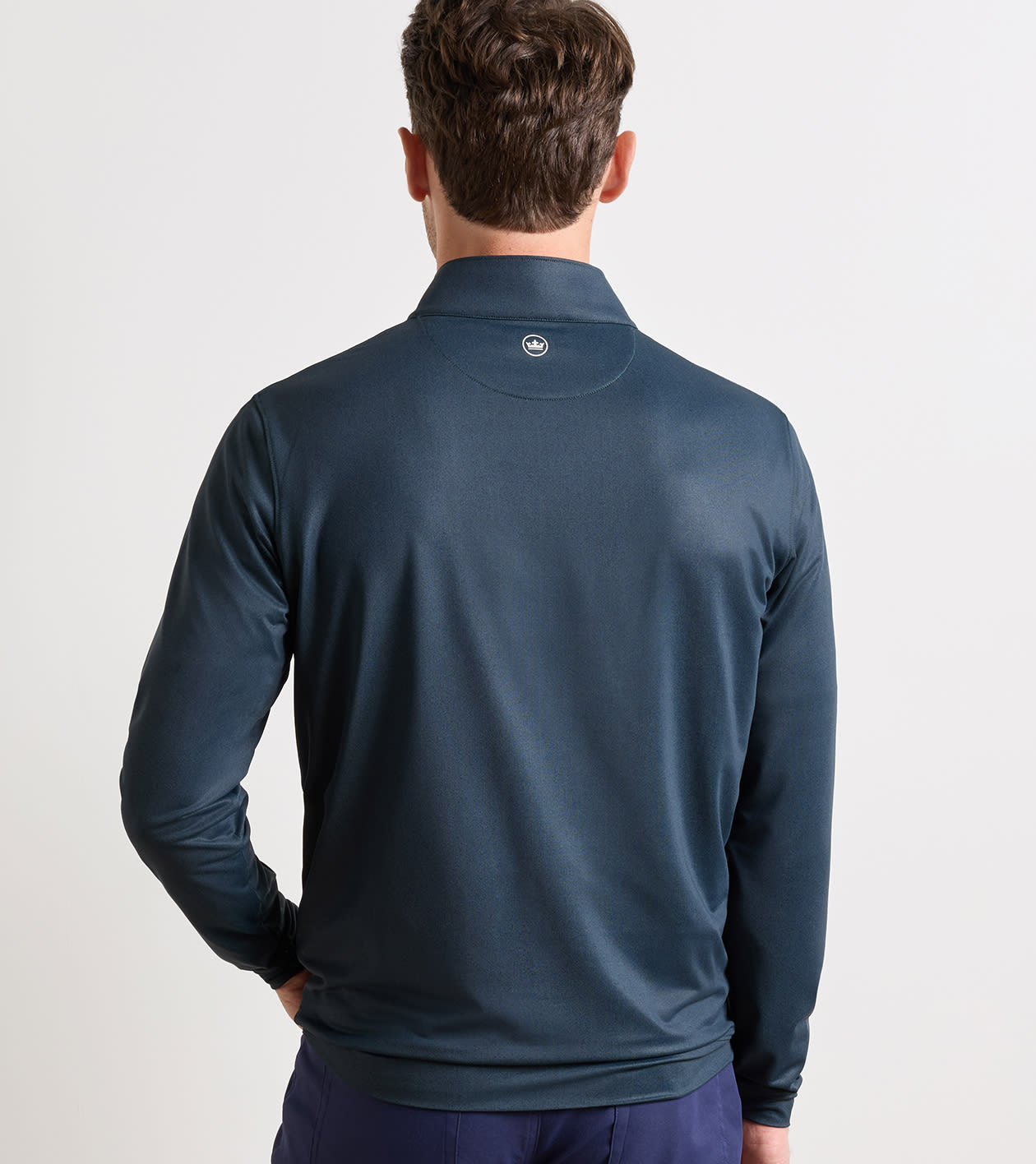 Perth Herringbone Performance Quarter-Zip in PINE BROOK - Alternate Image 2