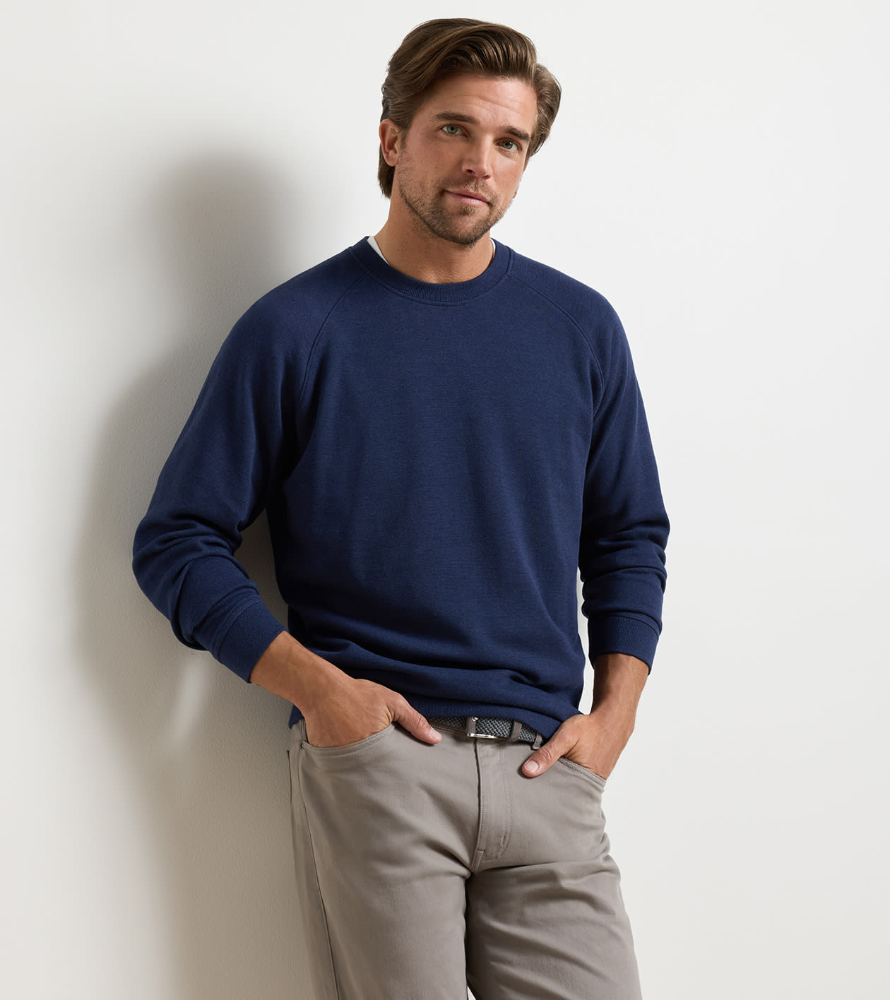 Crown Comfort Knit Crew in Navy - Alternate Image 1