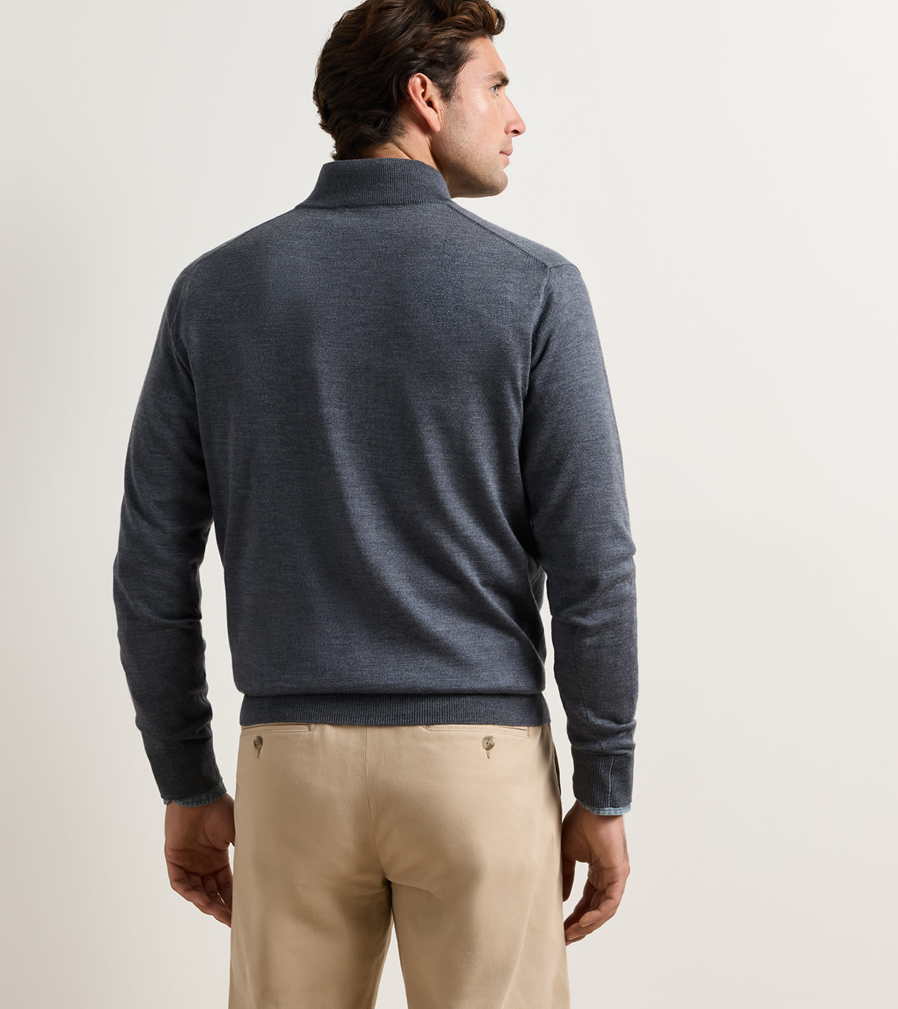 Autumn Crest Suede Trim Quarter-Zip | Men's Pullovers | Peter Millar