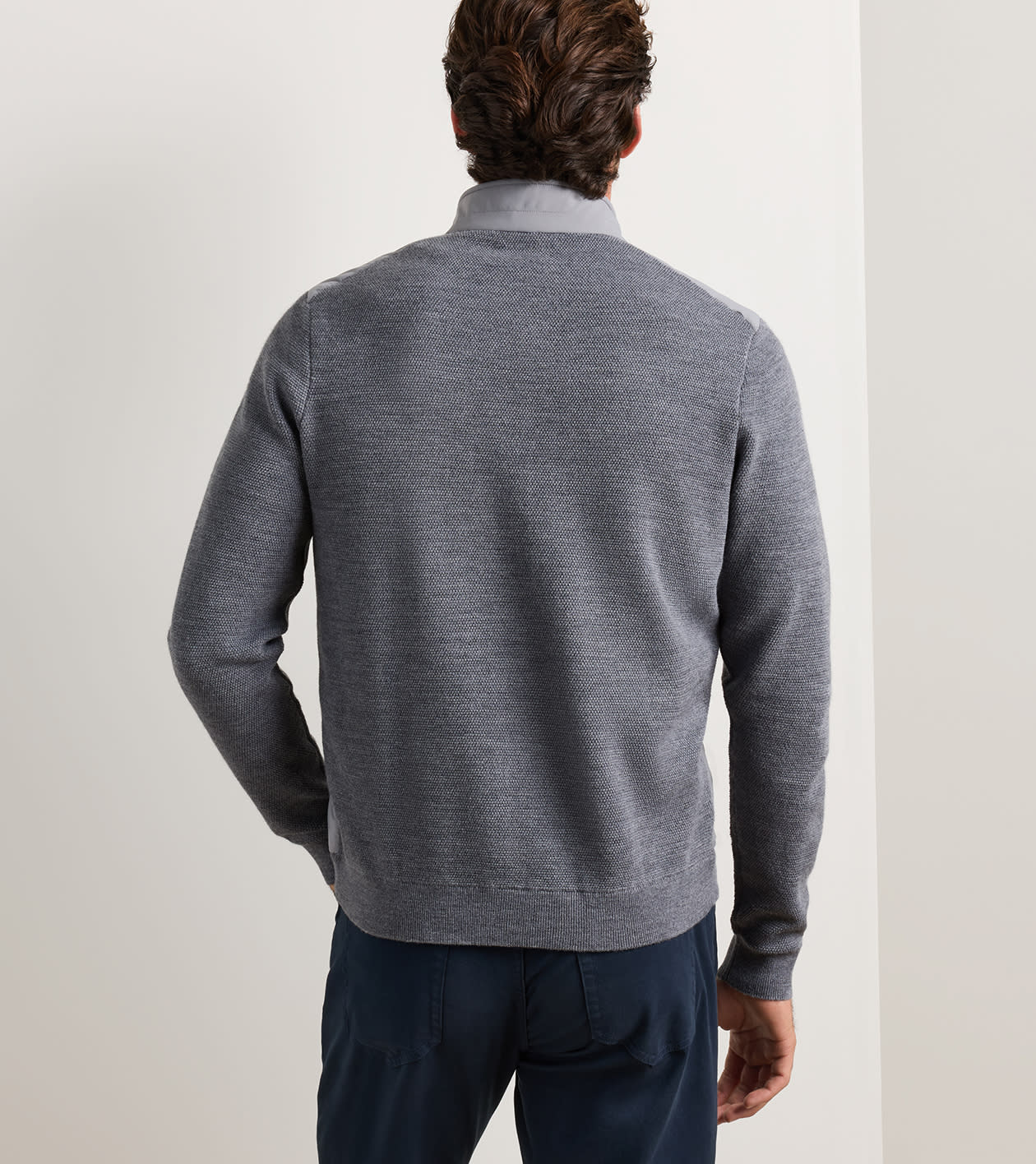 Solarspun Full Zip Sweater in OSLO GREY - Alternate Image 2