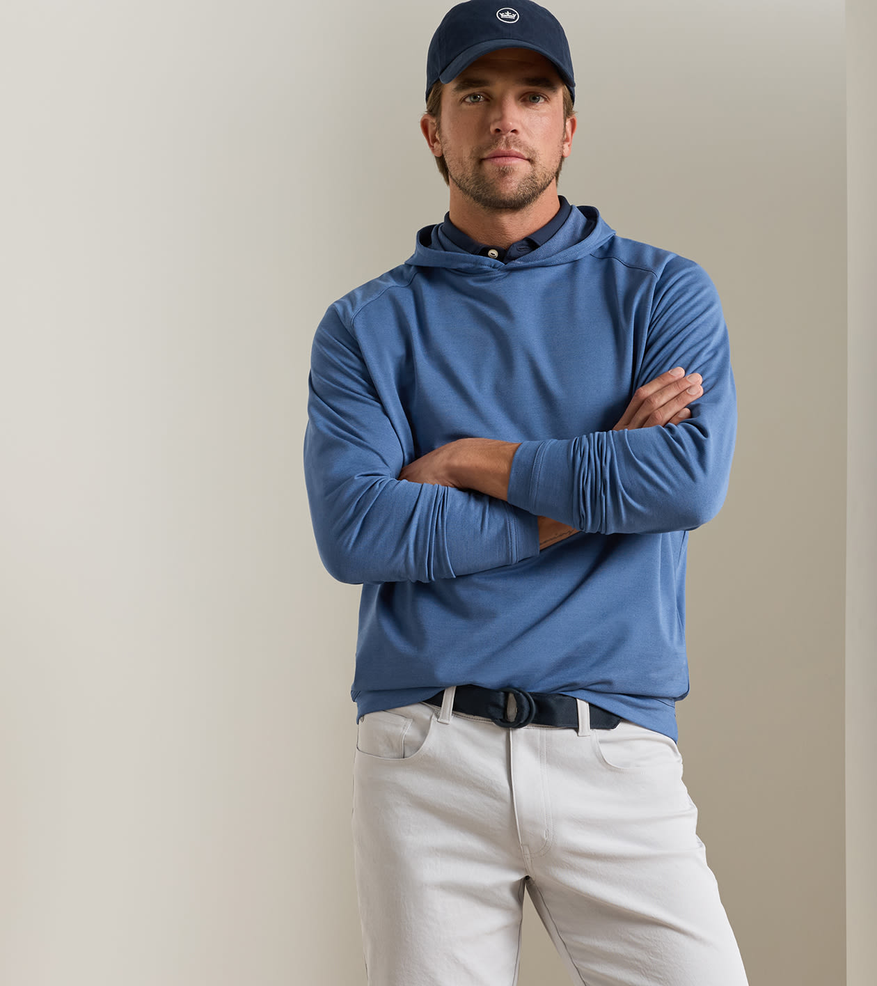 Pine Performance Hoodie in Sport Navy - Alternate Image 1