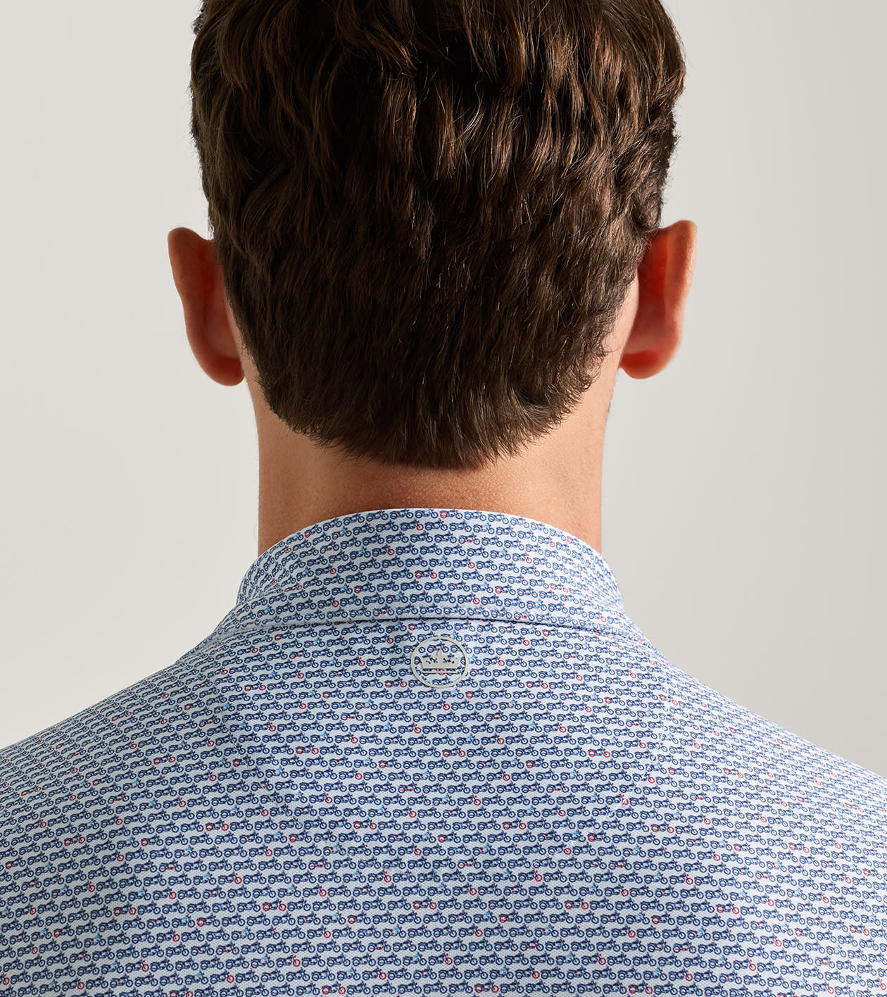 Motorcycle Performance Mesh Polo in White - Alternate Image 3