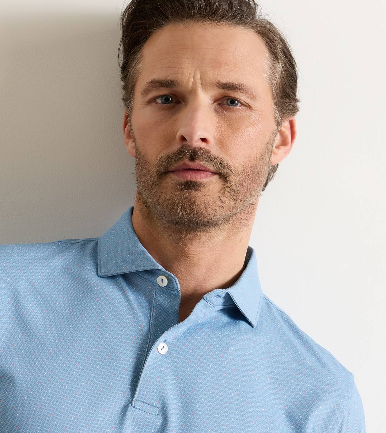 Campania Performance Jersey Polo in WINDY BLUE - Alternate Image 3