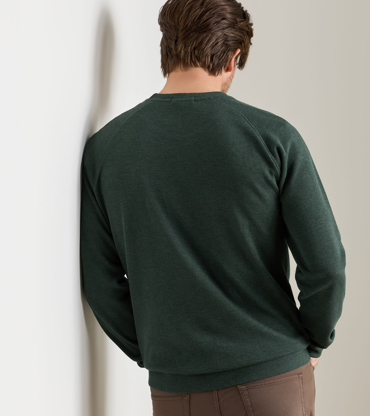 Crown Comfort Knit Crew in PINE BROOK - Alternate Image 2