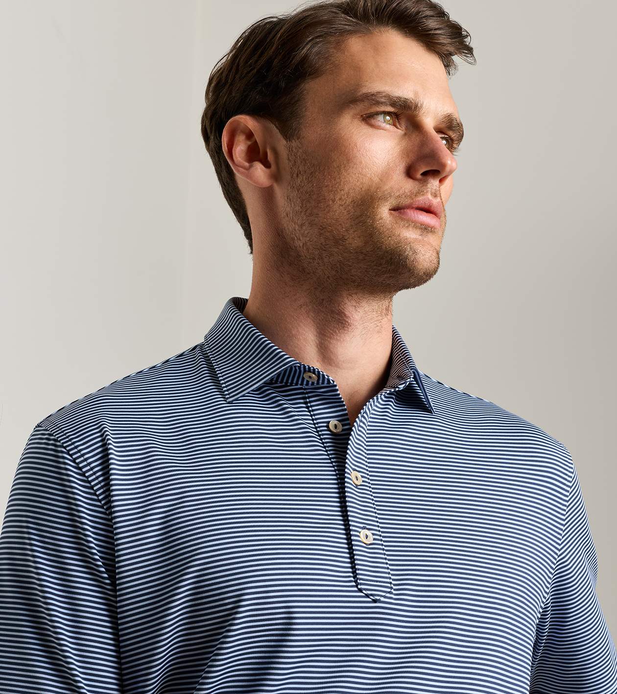Wynn Performance Jersey Polo in Navy - Alternate Image 4